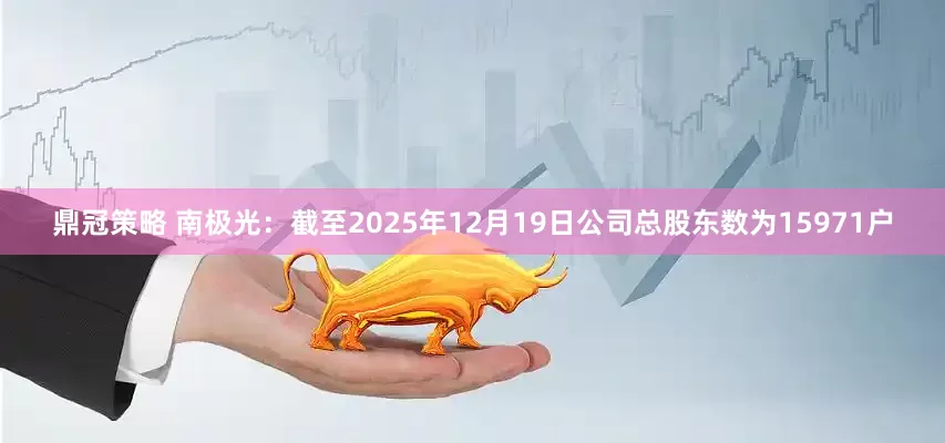 鼎冠策略 南极光：截至2025年12月19日公司总股东数为15971户
